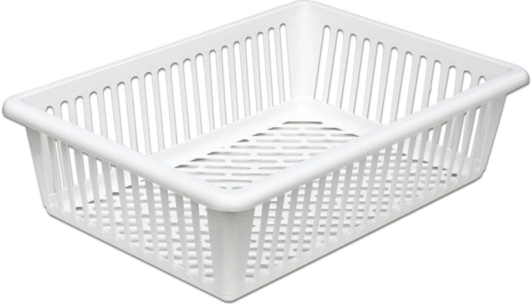 Plastový úložný košík HANDY 40 × 28 × 11 cm, mix farieb