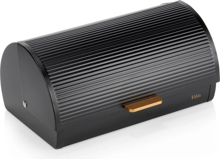 Kovový chlebník čierny 39 × 28 × 18,5 cm