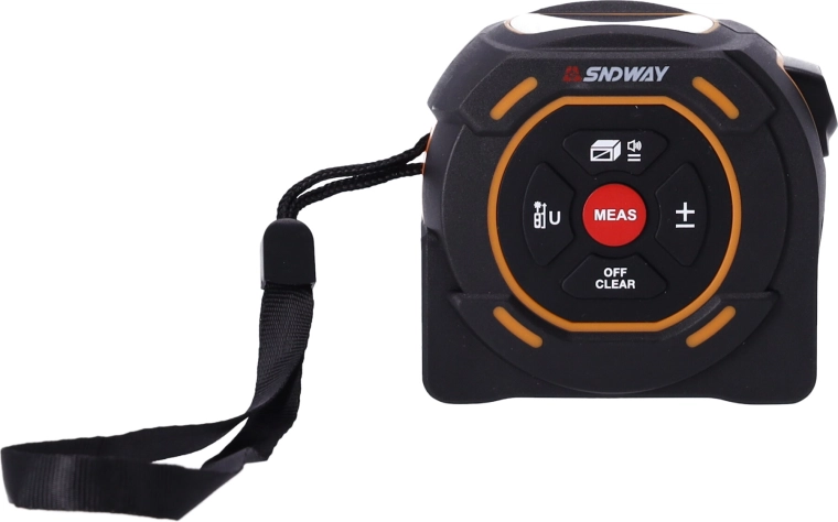 Laserový merač vzdialenosti + zvinovací meter SNDWAY SW-TM60 - červený