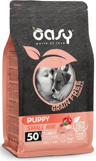 Oasy Grain Free Puppy Small/Mini krmivo s moriakom 2,5 kg