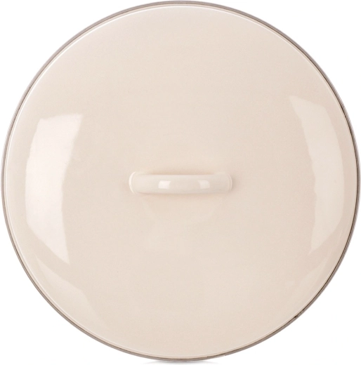 Smaltovaná krémová pokrievka 29 cm