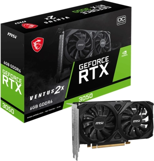 NVIDIA GeForce RTX 3050 ventus 2x e 6gb oc grafická karta