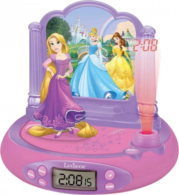 3D budík s projektorom Disney Princezné