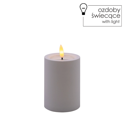 LED sviečka biela 7 × 10 cm s mihotavým plameňom