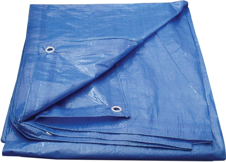 Plachta s okami 10 × 15 m Economy – modrá