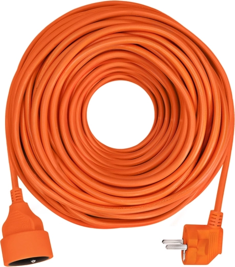 Solight predlžovací kábel so spojkou, 1 zásuvka, 40 m, 3 × 1,5 mm², oranžový