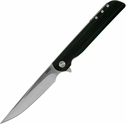 Vystreľovací zatvárací nôž CRKT LCK+ Large Black 9,2 cm, čierny, FRN
