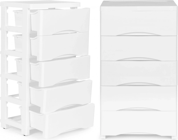 Pojazdná zásuvková skrinka s 5 zásuvkami ModernHome biela