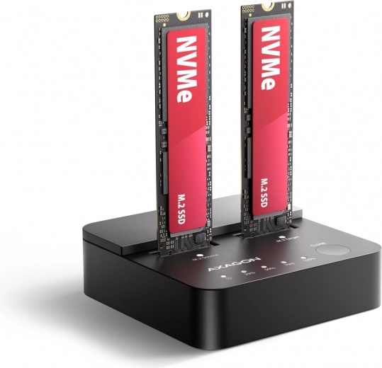 Axagon Clone Master dokovacia a klonovacia stanica USB-C 3.2 Gen 2x2 pre 2× NVMe M.2 (20 Gbps)
