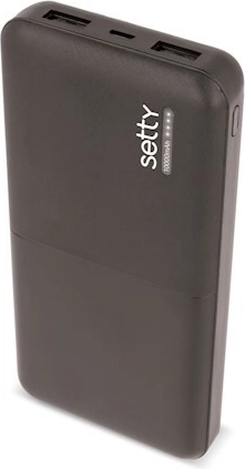 Setty powerbanka 10000 mAh čierna