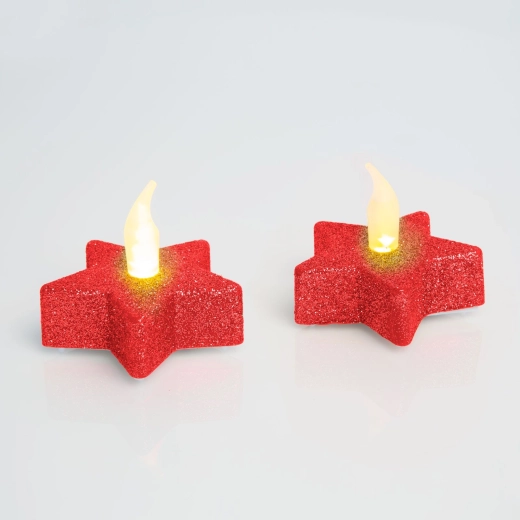 LED čajová sviečka v tvare hviezdy - 1 kus