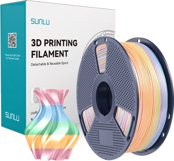 Sunlu PLA+ silk filament dúhový 04 1,75 mm 1 kg