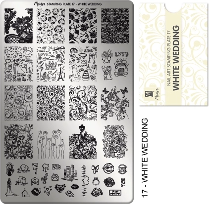 Moyra 17 Wedding – profesionálna pečiatkovacia doštička na nechty