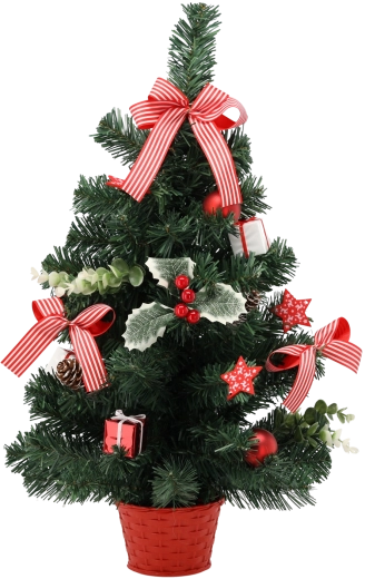 Vianočný stromček 60 cm červený s cezmínou