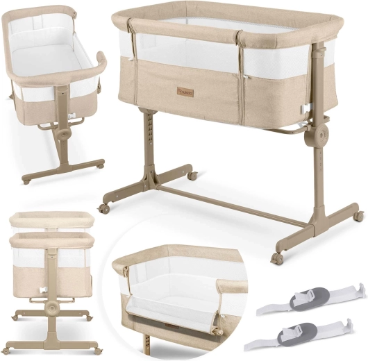 Nukido prístavná postieľka s nastaviteľnou výškou a matracom