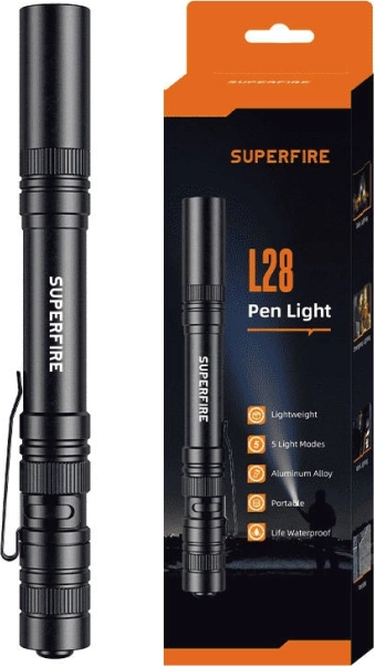 Vreckové svietidlo Superfire L28 121 lm, 5 W, dosvit 52 m