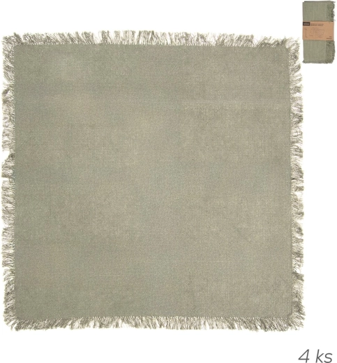 Bavlnené obrúsky Greenish 45 × 45 cm, 4 ks