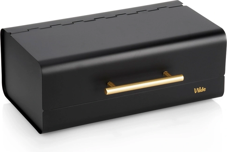 Kovový chlebník čierny 36 × 23 × 14,5 cm Vilde