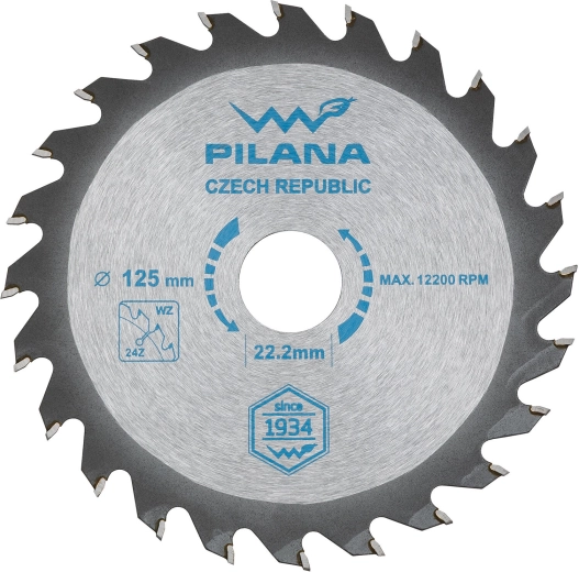 Pílový kotúč PILANA SK 5255 WZ 125 × 1,8 × 22,2, 24 zubov
