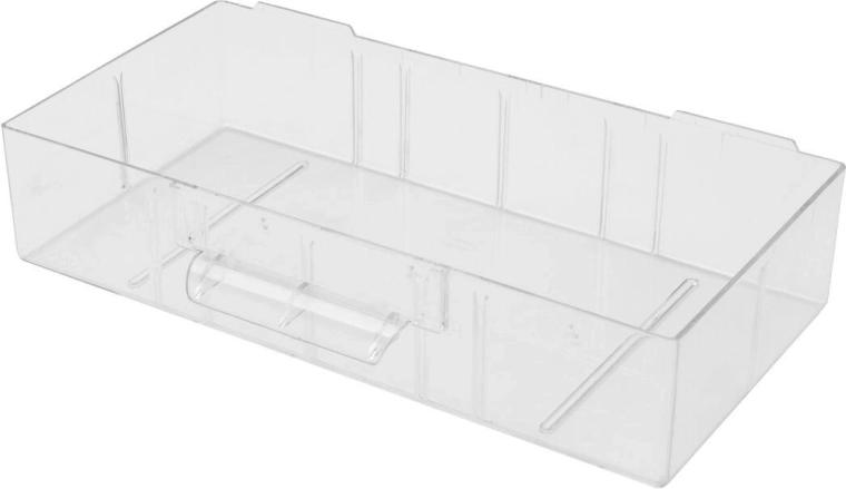 Veľká plastová krabička L 27,6 × 13,6 × 5,7 cm pre poriadkové skrine MARS a TOKOZ