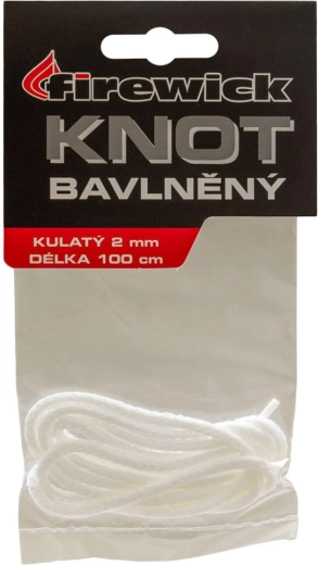 Okrúhly bavlnený knôt 2 mm, dĺžka 1 m