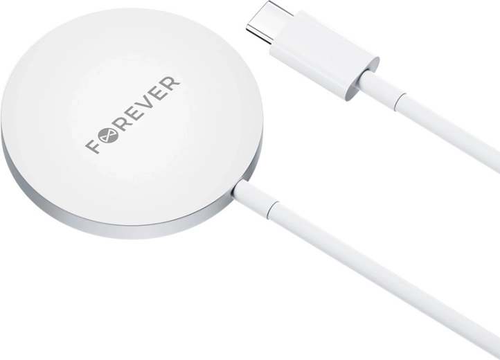 Forever MAWC-100 magnetická bezdrôtová nabíjačka 15 W, sivá