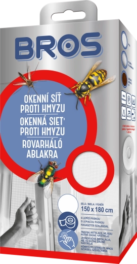 Okenná sieť proti hmyzu 150 × 180 cm, biela