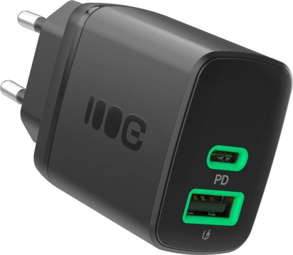 Sieťová nabíjačka 30 W s USB‑C a USB‑A – Greencell PowerSource Duo30 čierna