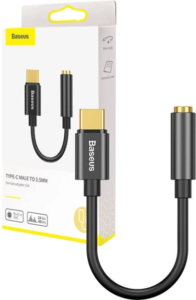 Baseus USB‑C na 3,5 mm audio adaptér – čierny