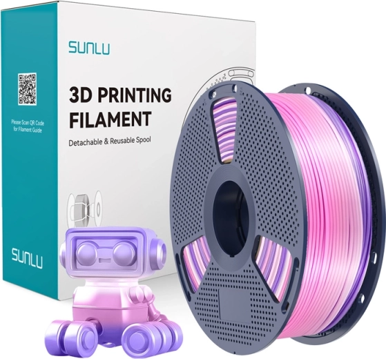 Sunlu PLA+ silk filament dúhový (rainbow) 03 1,75 mm 1 kg
