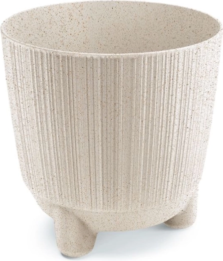 Kvetináč Ryfo N Eco Wood 16,8 cm biely