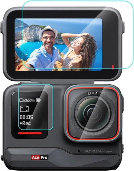 Fólia z tvrdeného skla 3 v 1 pre Insta360 Ace Pro