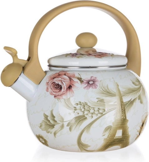 Pískacia smaltovaná kanvica PARIS 2,2 l, priemer 19 cm