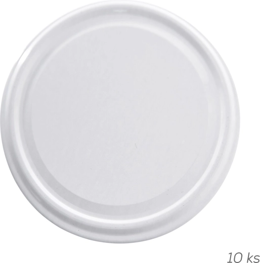 Kovové viečko 100 mm biele (10 ks)