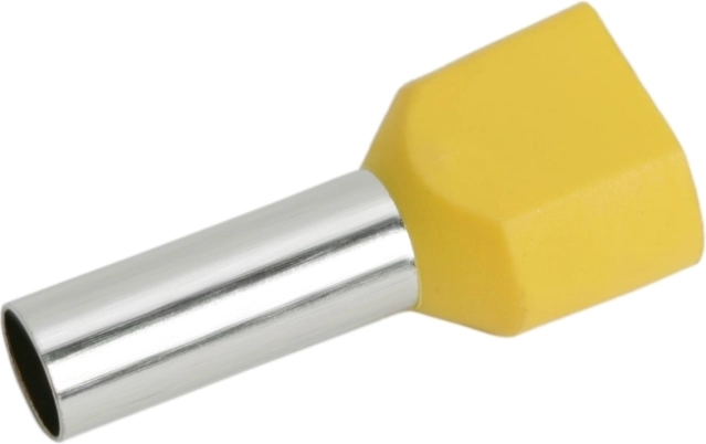Dvojitá dutinka na kabeláž so žltou izoláciou, 2 × 6,0 mm²