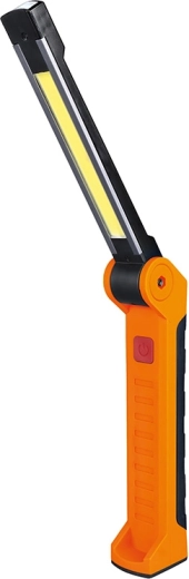 Solight pracovná nabíjacia LED svietidlo 500 lm + 70 lm (COB, USB-C) čierno-oranžová