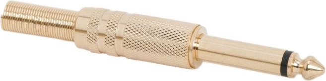 Jack zástrčka mono 6,3 mm pozlátená