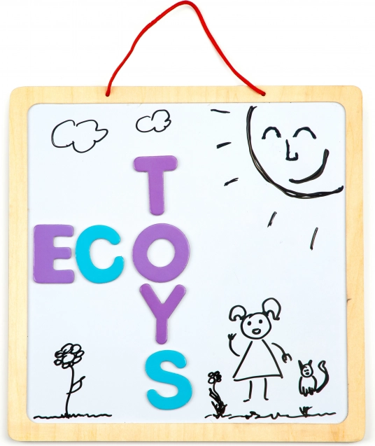 Vzdelávacia magnetická tabuľa so slovami a číslami 3v1