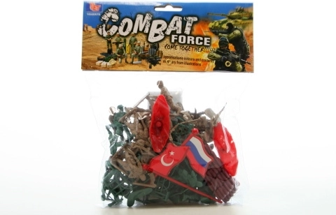 Plastoví vojaci v vrecúšku s doplnkami