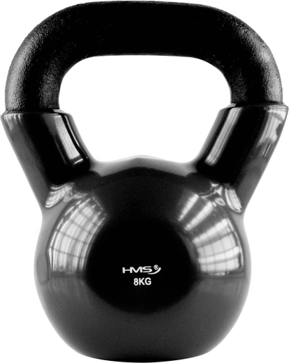 Vinylový kettlebell HMS 8 kg, čierny