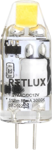 LED žiarovka Retlux G4 1,2 W 12 V teplá biela