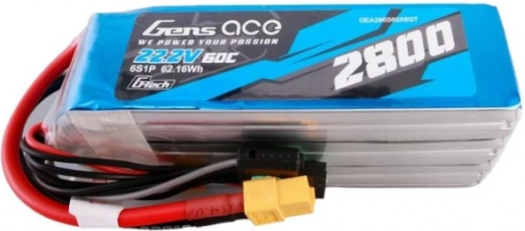 Gens ace LiPo batéria 2800mAh 22,2V 60C s XT60