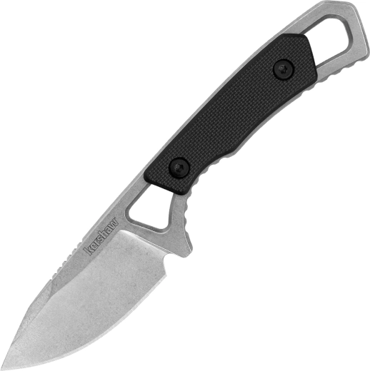 Kershaw Brace – nôž na krk, 5,1 cm, stonewash, čierna GFN, plastové puzdro