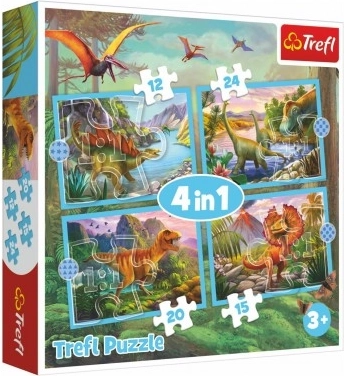 Trefl puzzle 4 v 1 Výnimoční dinosaury
