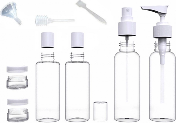 Nádoby na kozmetiku 9 ks (číre)