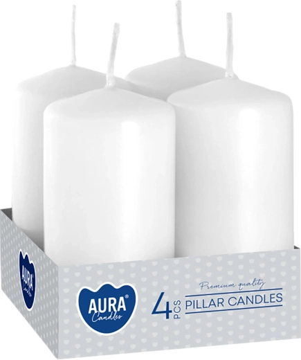 Červené adventné sviečky 80 × 40 mm – 4 ks