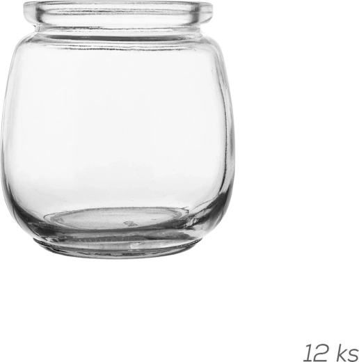 Sklenené dózy na jogurt 130 ml (12 ks)