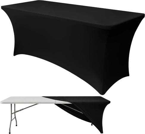 Elastický poťah na banketový stôl 183 × 75 × 75 cm RUHHY – čierny
