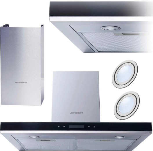 Komínový odsávač pár 60 cm BERDSEN Inox s dotykovým ovládaním