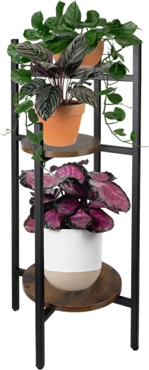 Ruhhy stojan na kvety 80 cm, 3-poschodový kovový loft